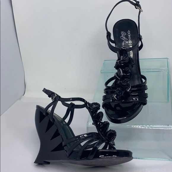 Donald J Pliner Sz 7.5M Bambi High Wedge Sandals - Picture 2 of 11